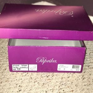 Paprika - Tiffany Silver Metallic High Heels